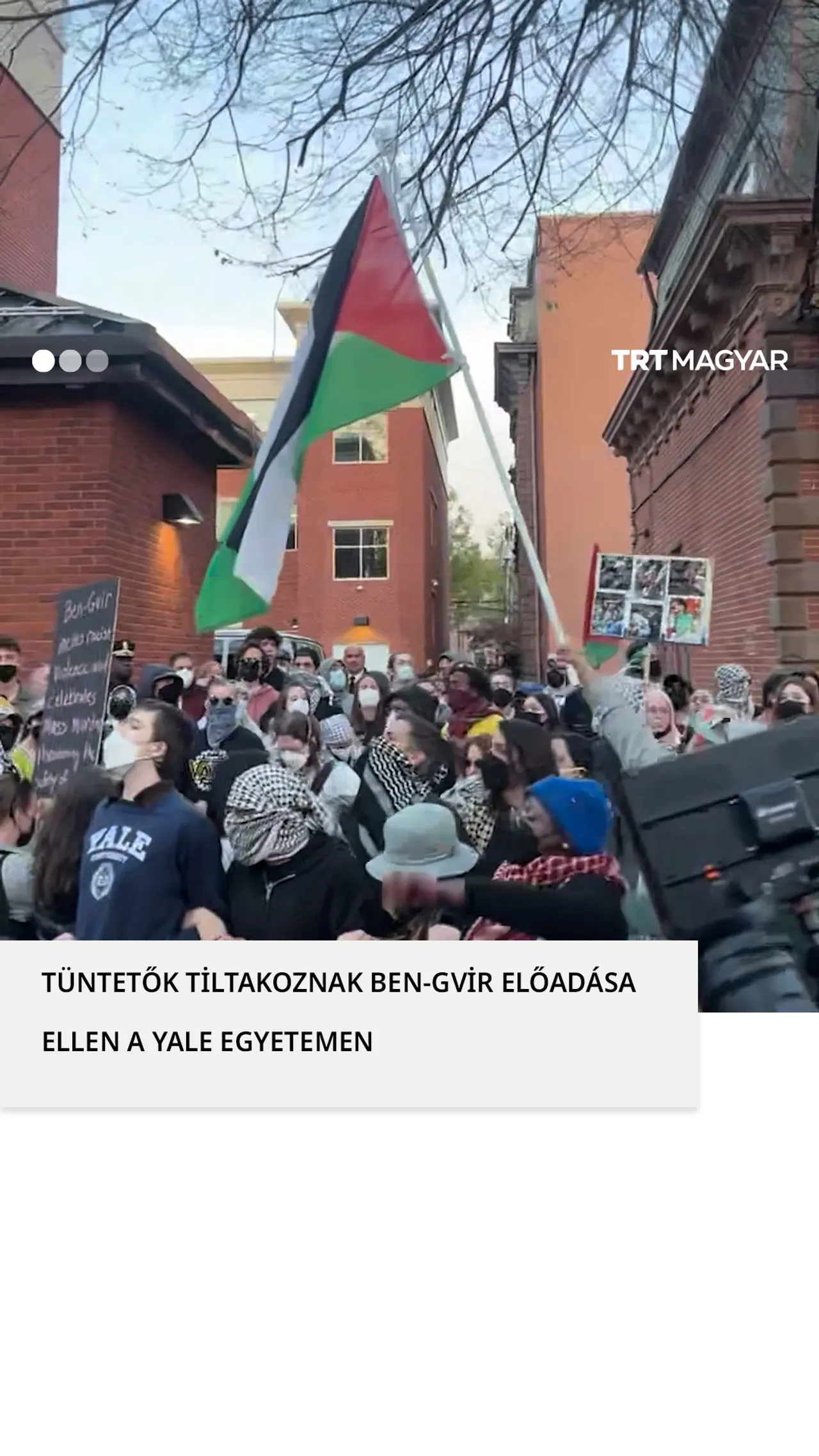 Tüntetők tiltakoznak Ben-Gvir előadása ellen a Yale Egyetemen